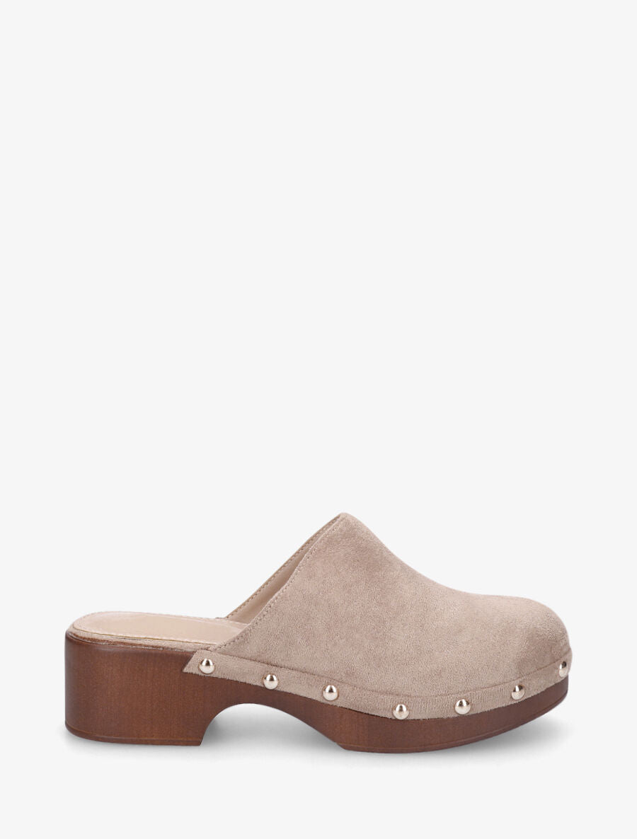 Sabots en suédine - Taupe - 1