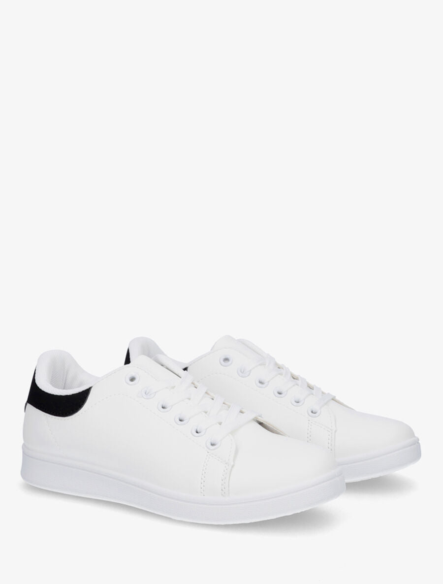 Sneakers classiques en simili - Noir - 4