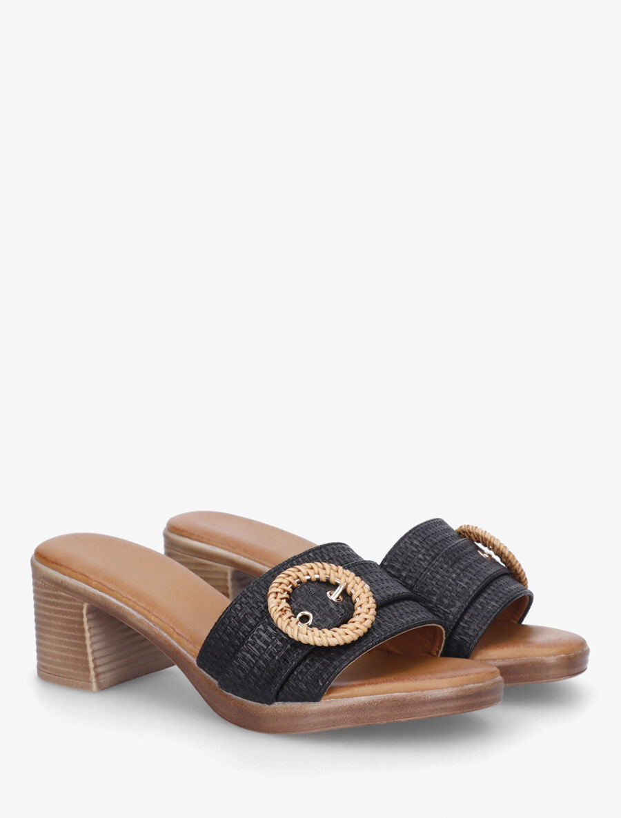 Mules à ganse effet panier d&