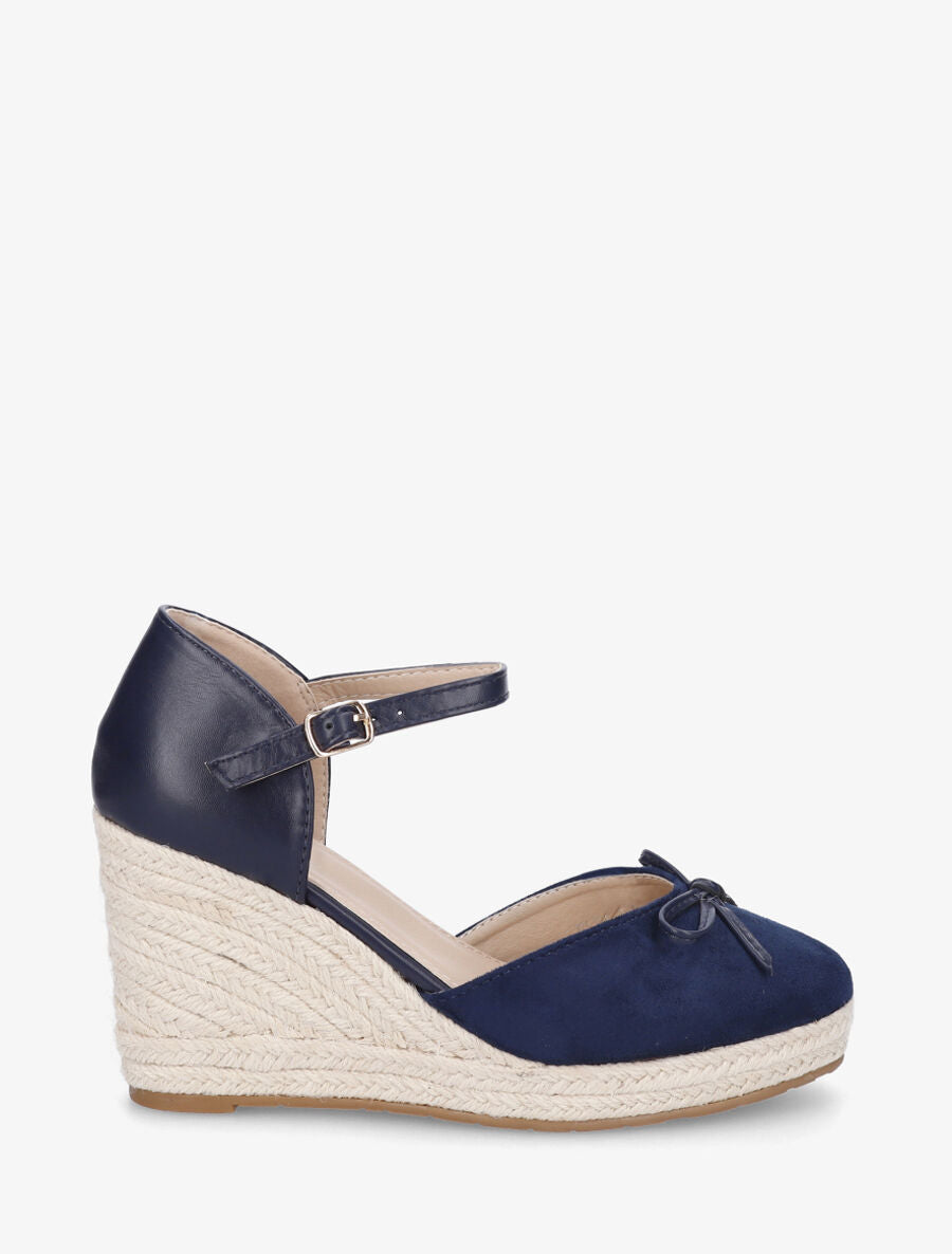 Espadrilles Compensées Sandales Compensées à Nouer Sandales