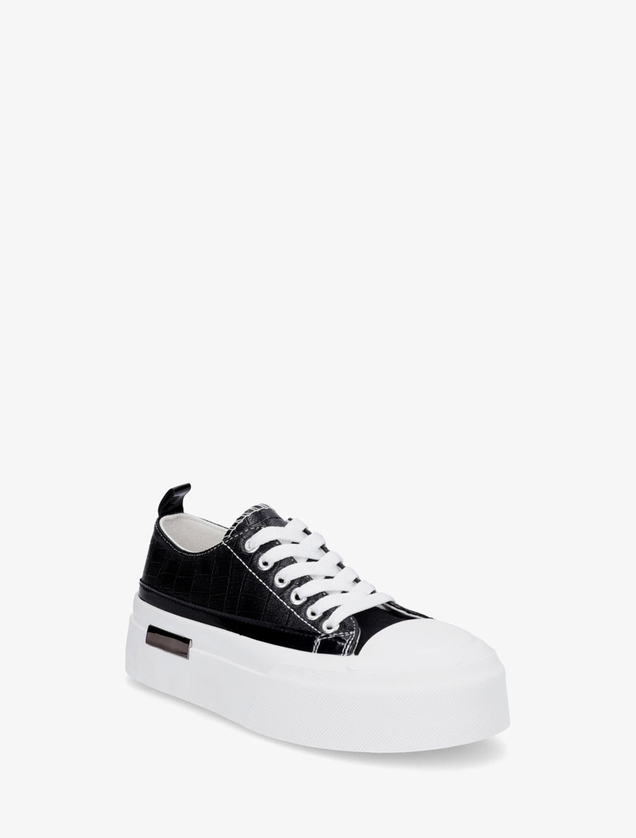 Sneakers à plaforme et texturé - Noir - 2