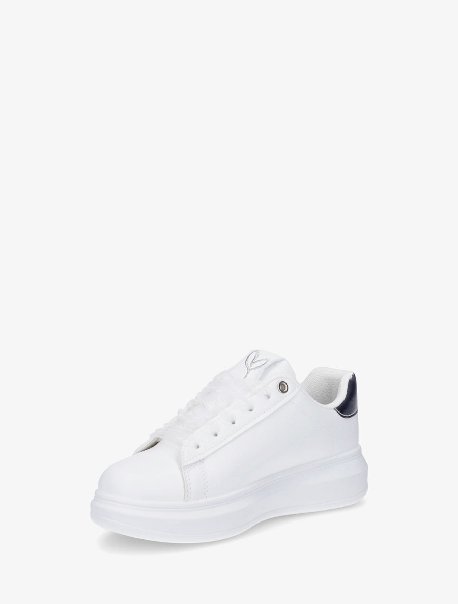 Sneakers imprimé coeurs à lacets en voile - Argent - 3