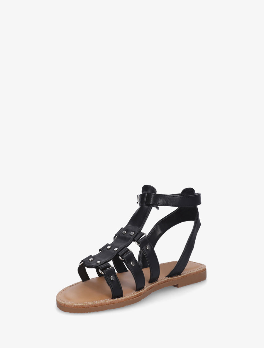 Nu-pieds cloutées style spartiate - Noir - 3