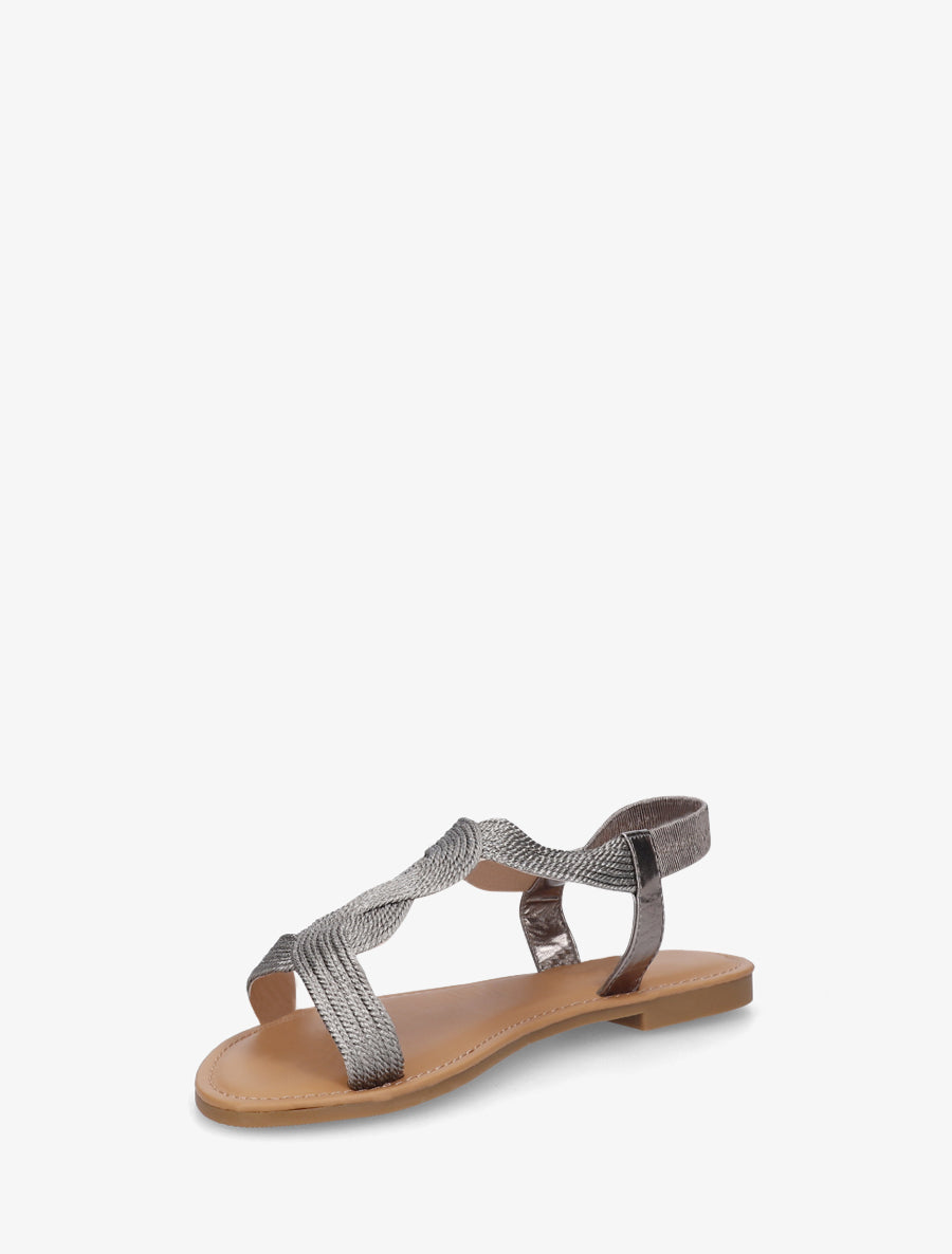 Nu-pieds à cheville élastiquée - Gris - 3