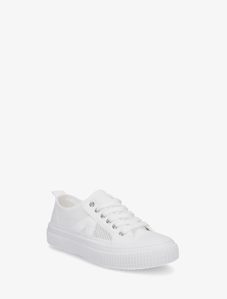 Sneakers unies en toile - Blanc - 2