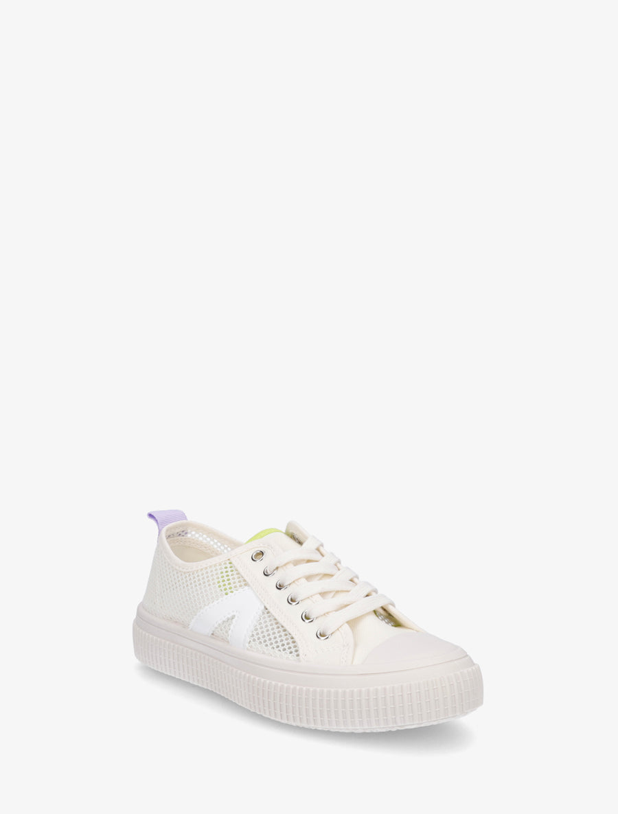 Sneakers unies en toile - Beige - 2