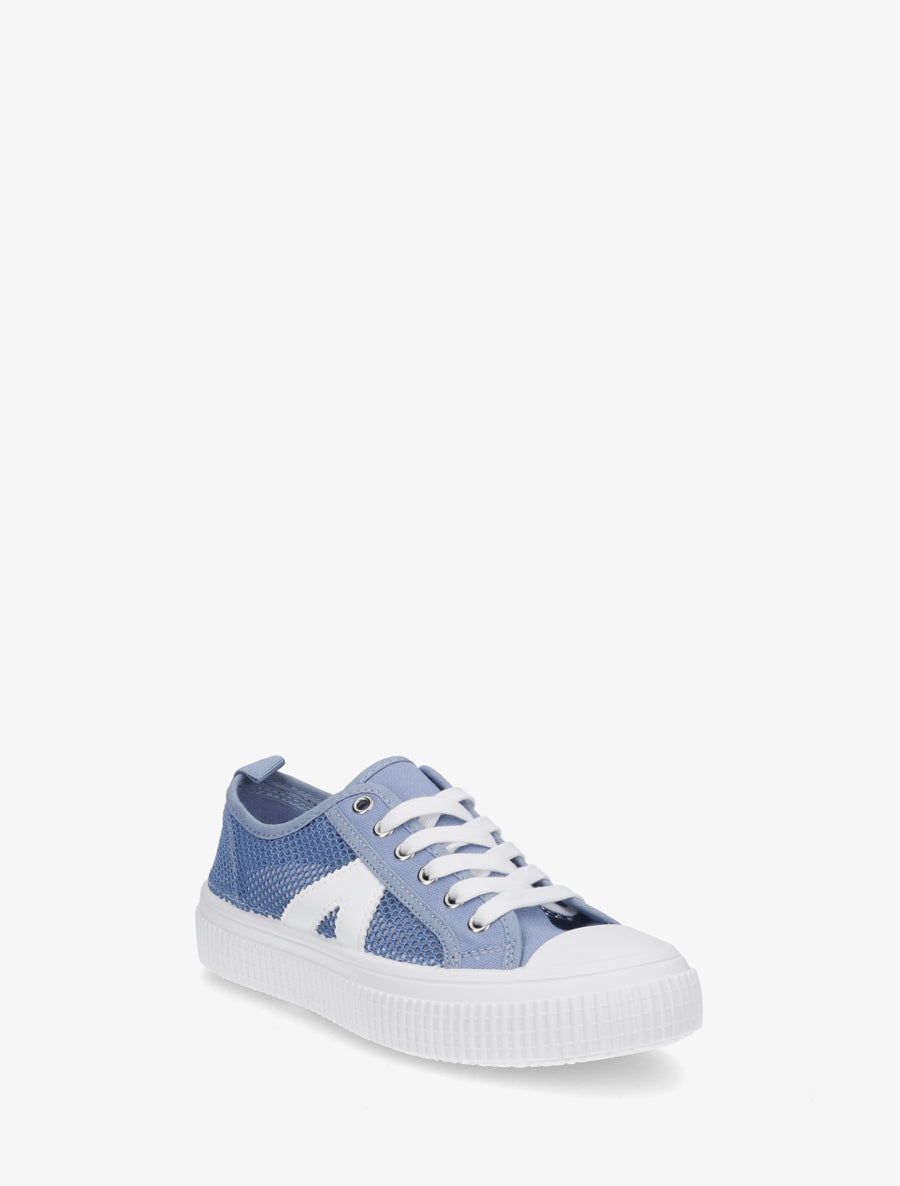 Sneakers unies en toile - Bleu - 2