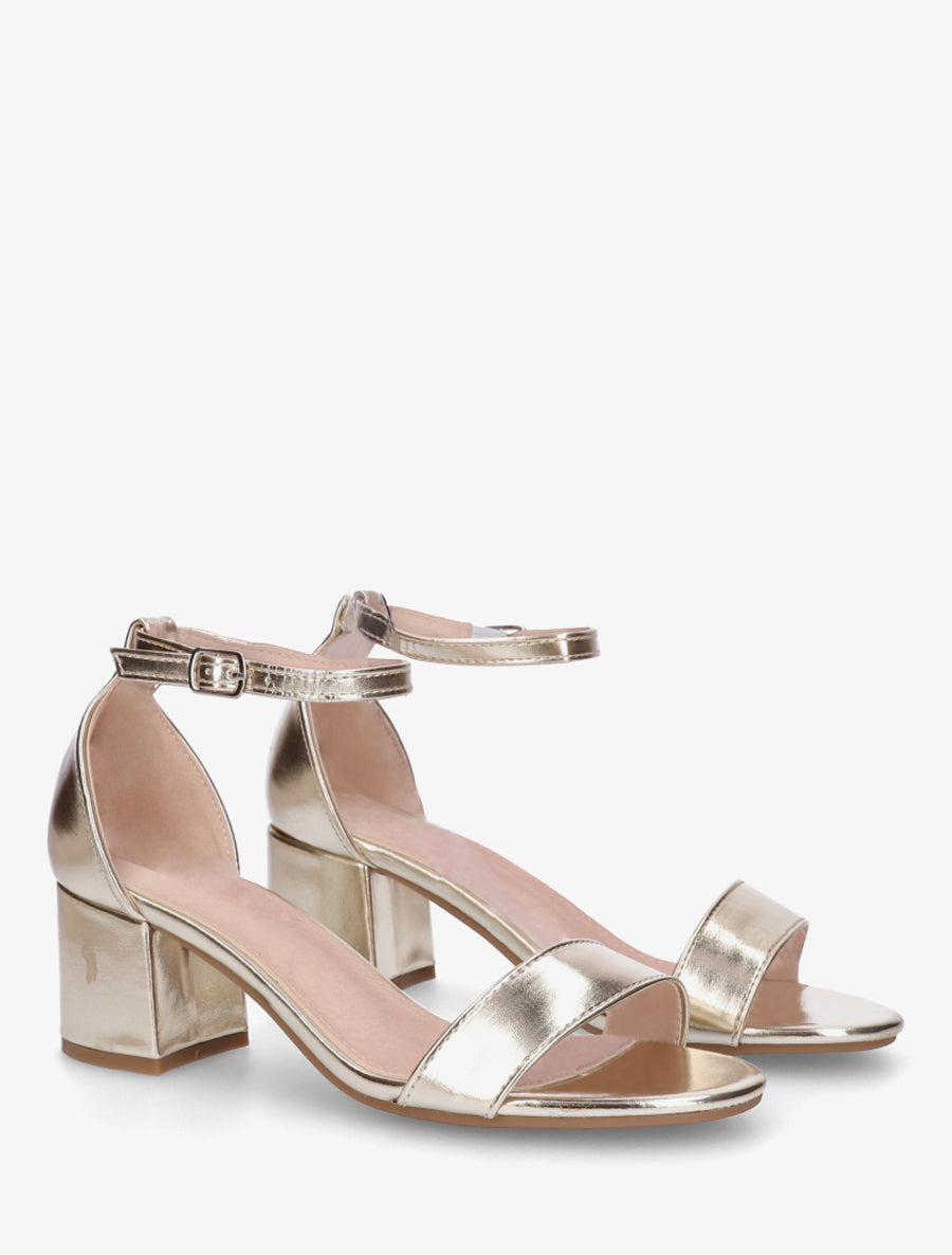 Sandales classiques à talon - Or - 4