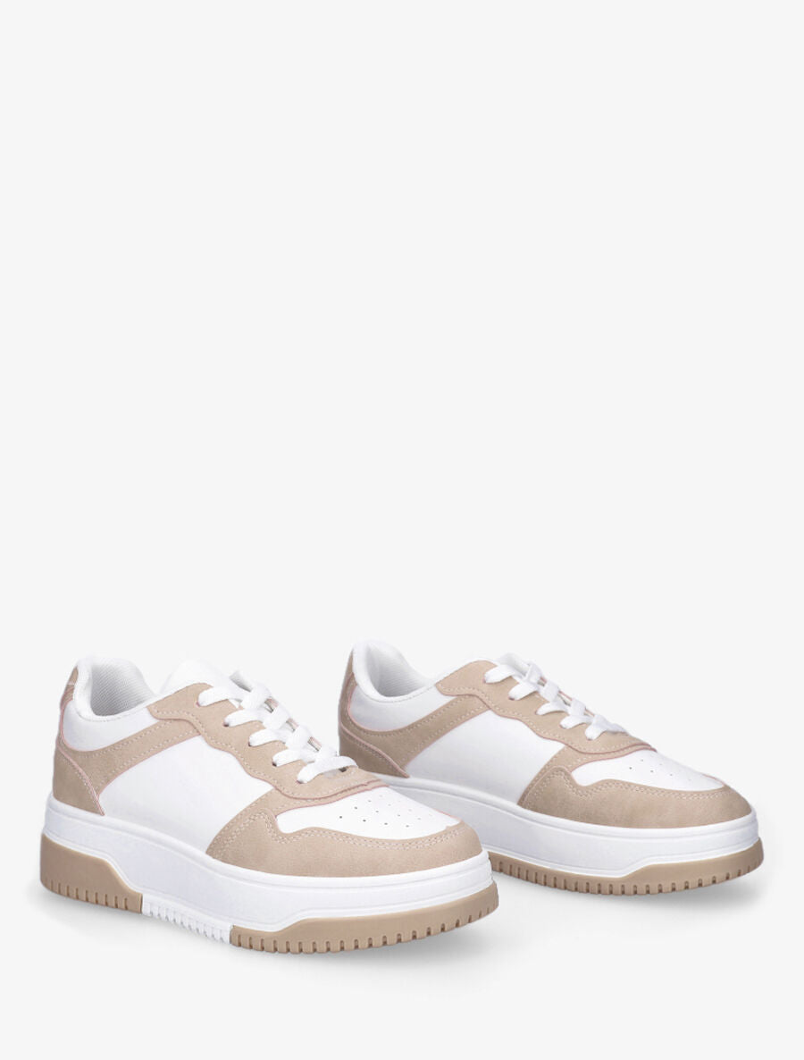 Baskets classiques en simili - Beige rosé - 4