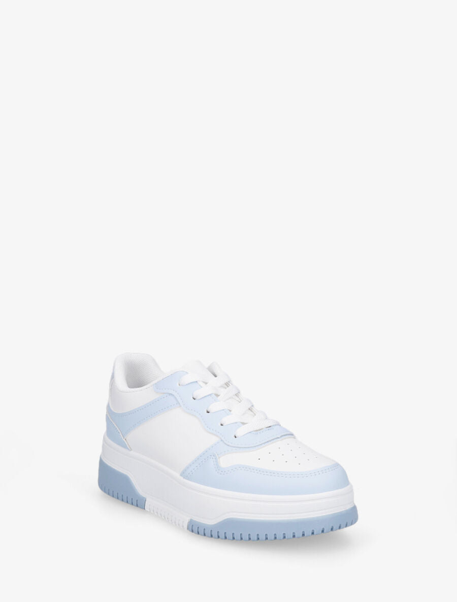 Baskets classiques en simili - Bleu ciel - 2