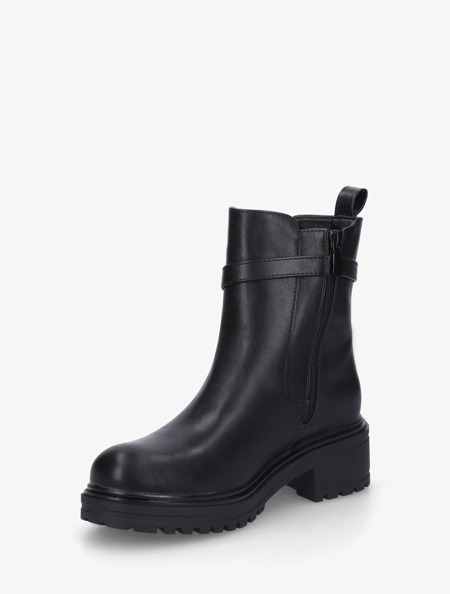 Bottines élastiquées à empiècement métallique - Noir - 3