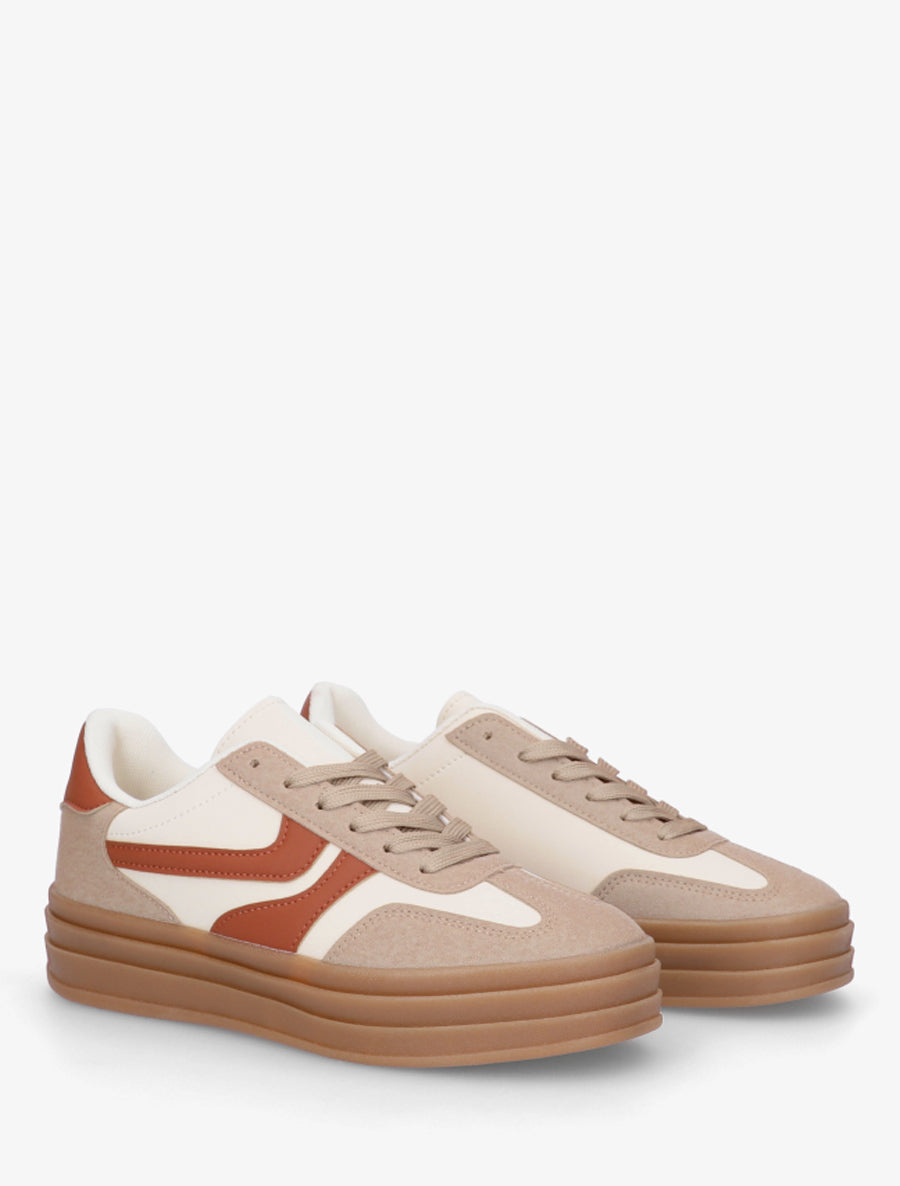 Baskets à empiècements contrastants - Orange - 4