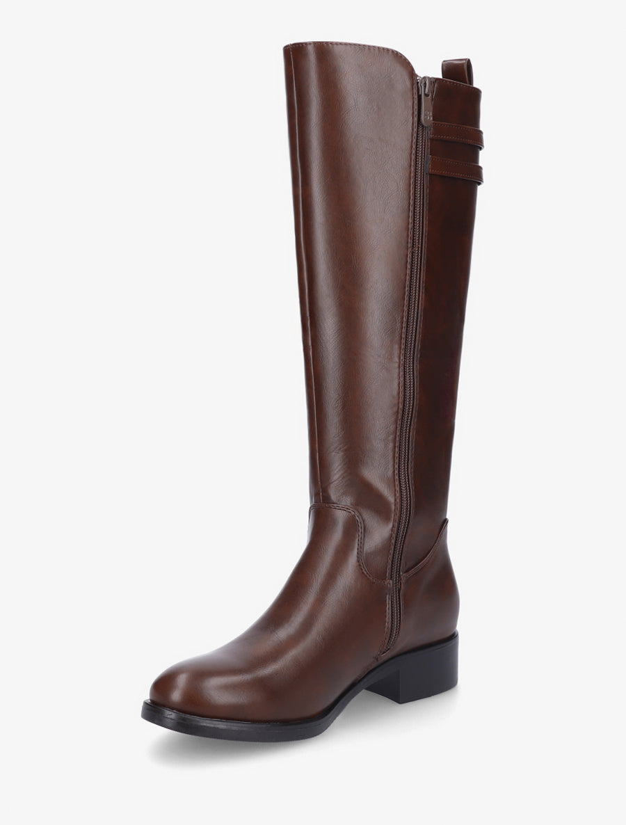 Bottes élastiquées style cavalière - Marron - 3