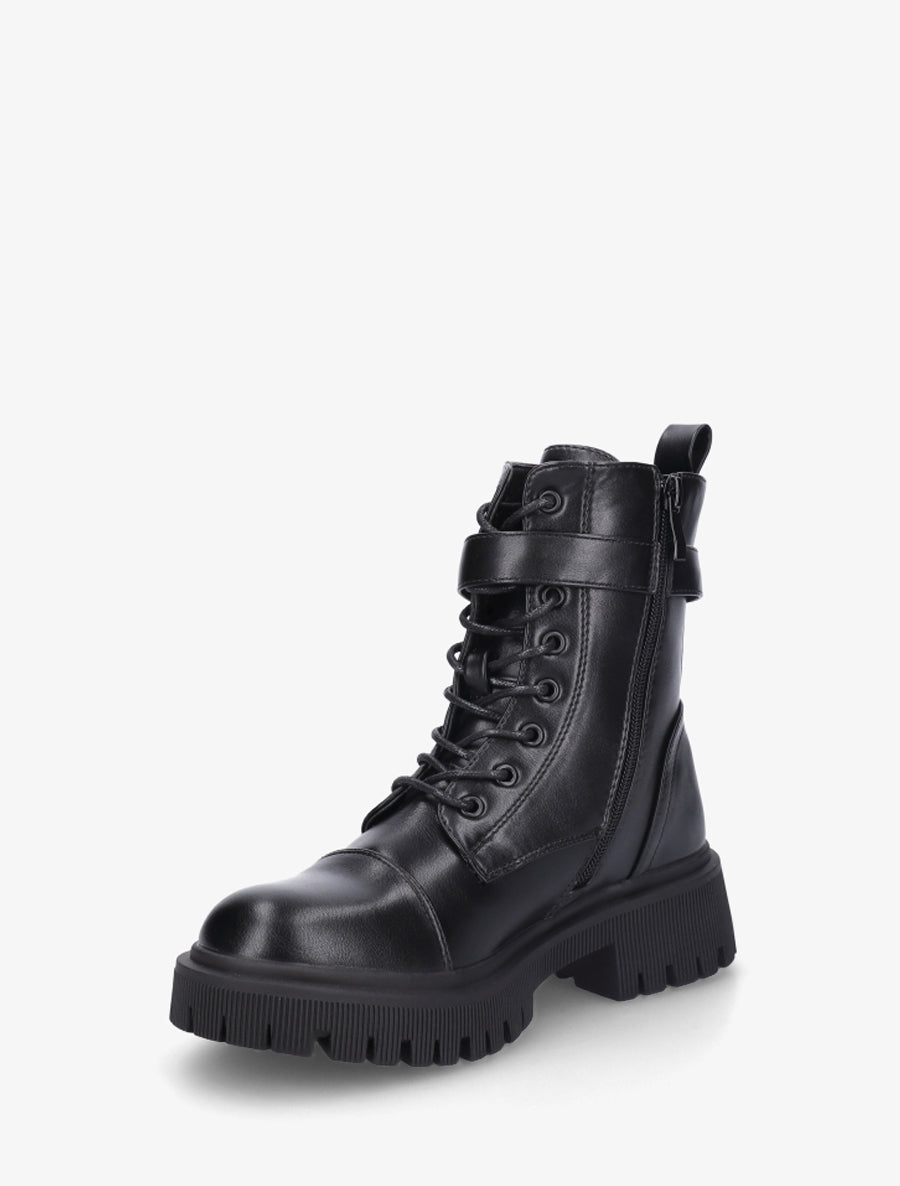 Bottines lacées style rangers - Noir - 3
