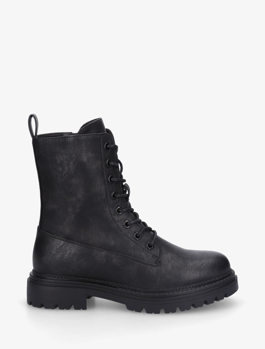 Boots en simili style rangers - Noir - 1