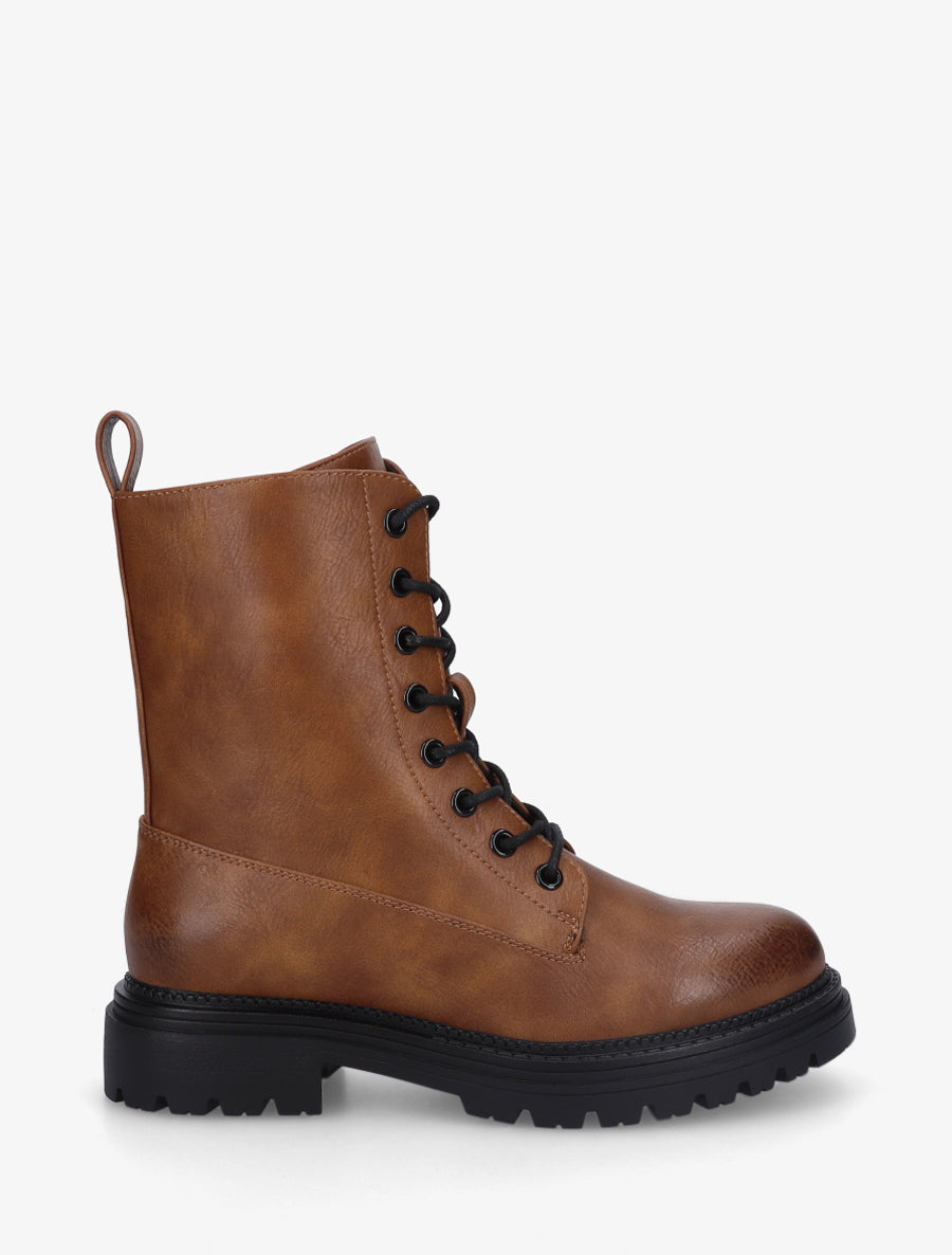 Boots en simili style rangers - Camel - 1