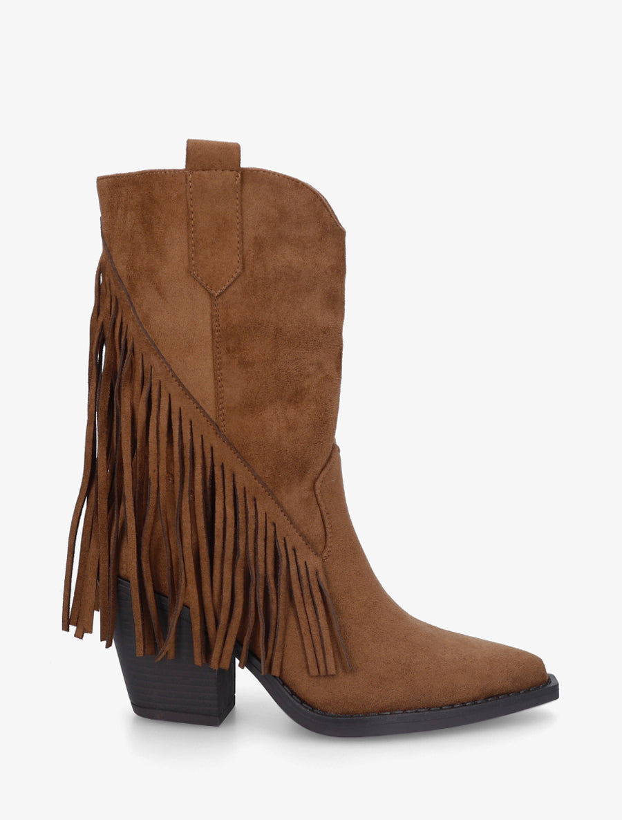 Bottine Botte A Frange Camel Santiag Bottes Franges Boots A Frange