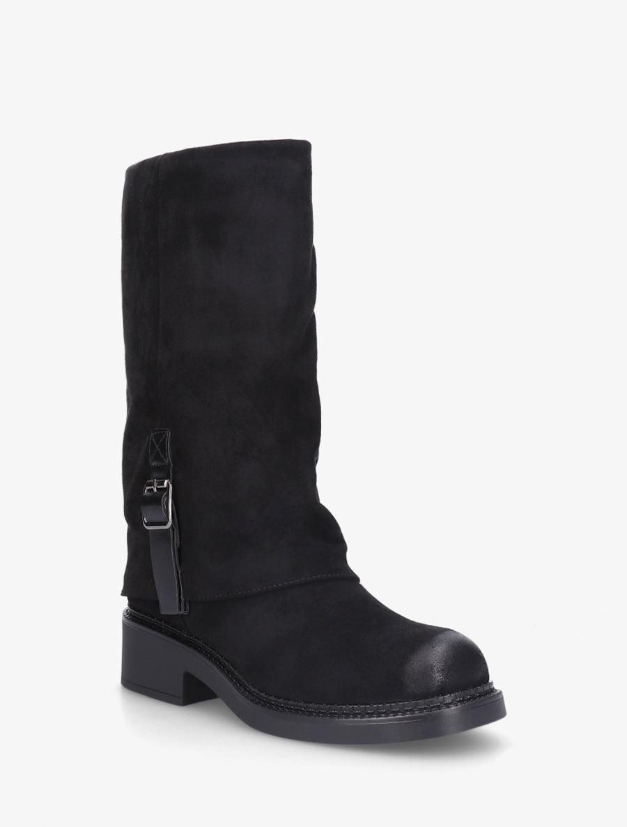 Bottes bimatière à ceinturon - Noir - 2