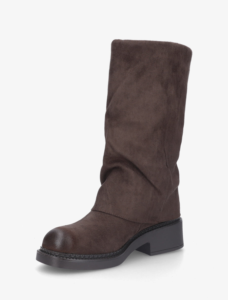 Bottes bimatière à ceinturon - Marron - 3