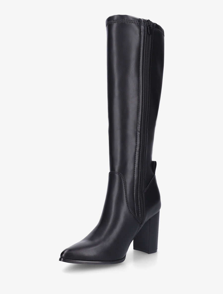 Bottes en simili à bout pointu - Noir - 3