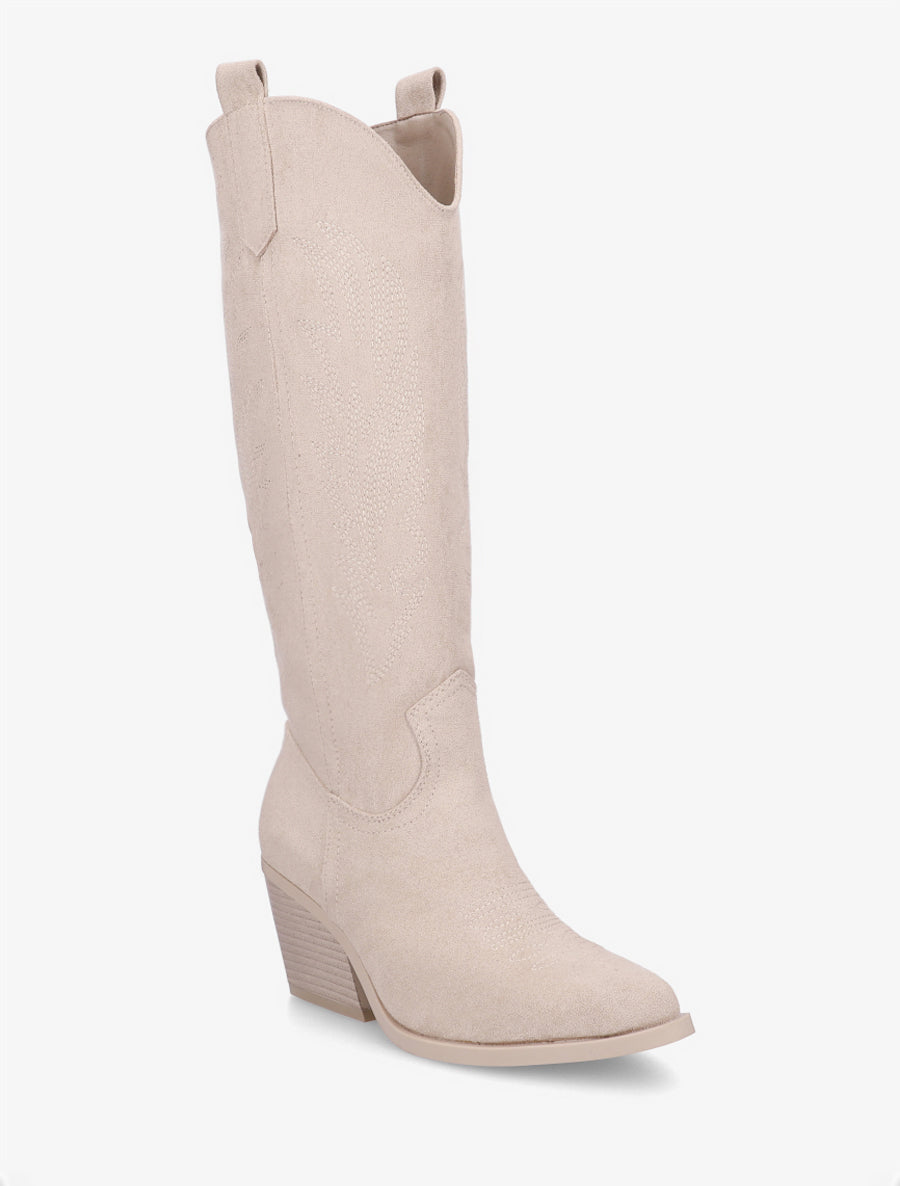 Bottes style santiags - Beige - 2