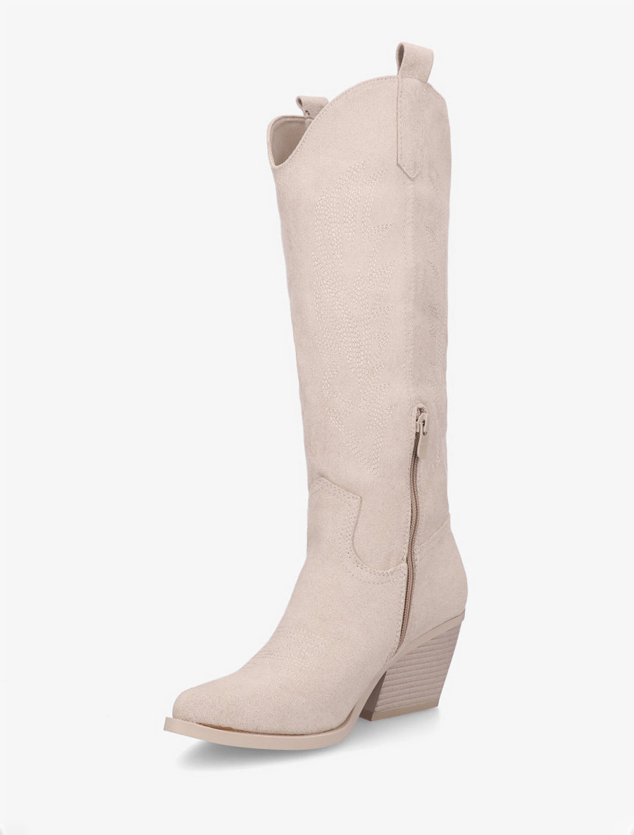 Bottes style santiags - Beige - 3