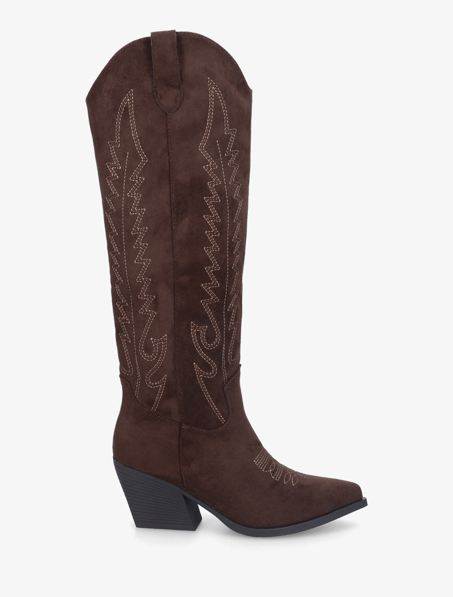 Bottes Western Corral G1080 Pour Femme – Taille 8, Marron, Broderies Florales