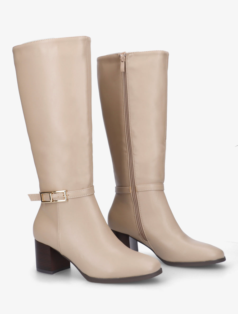 Bottes classiques à boucle - Beige - 4
