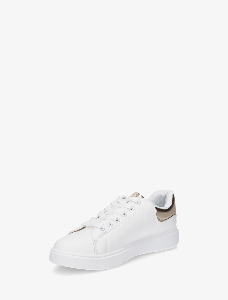 Sneakers basiques en simili - Or - 3