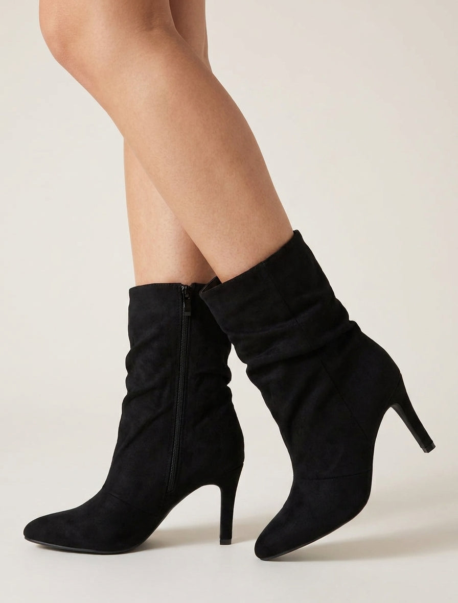 Bottines montantes talon aiguille - Noir