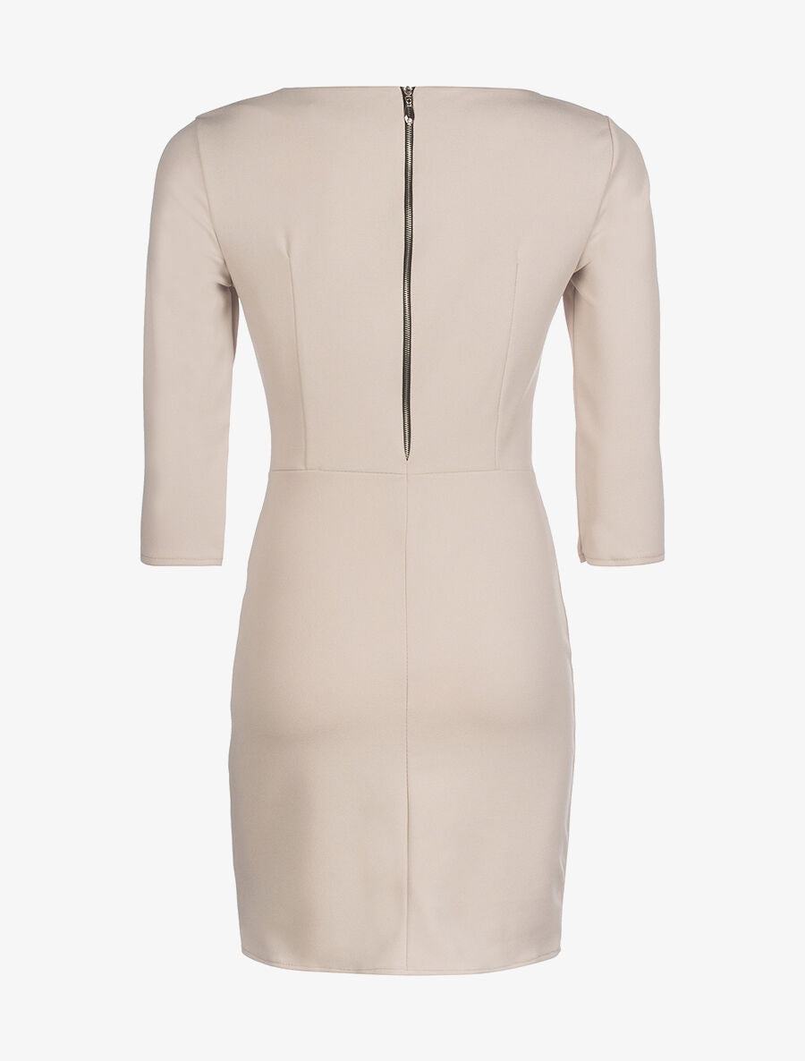 Robe taille strassée - beige - 2