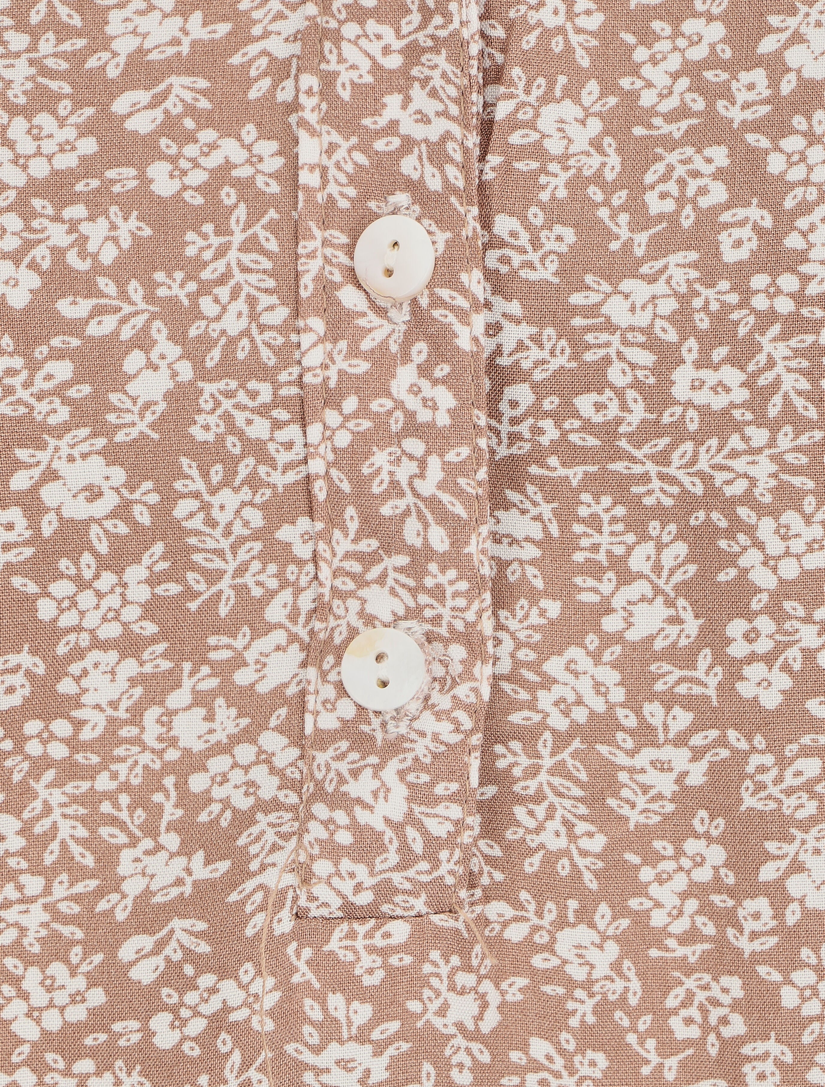 Blouse à imprimé à fleuri - Beige - 3