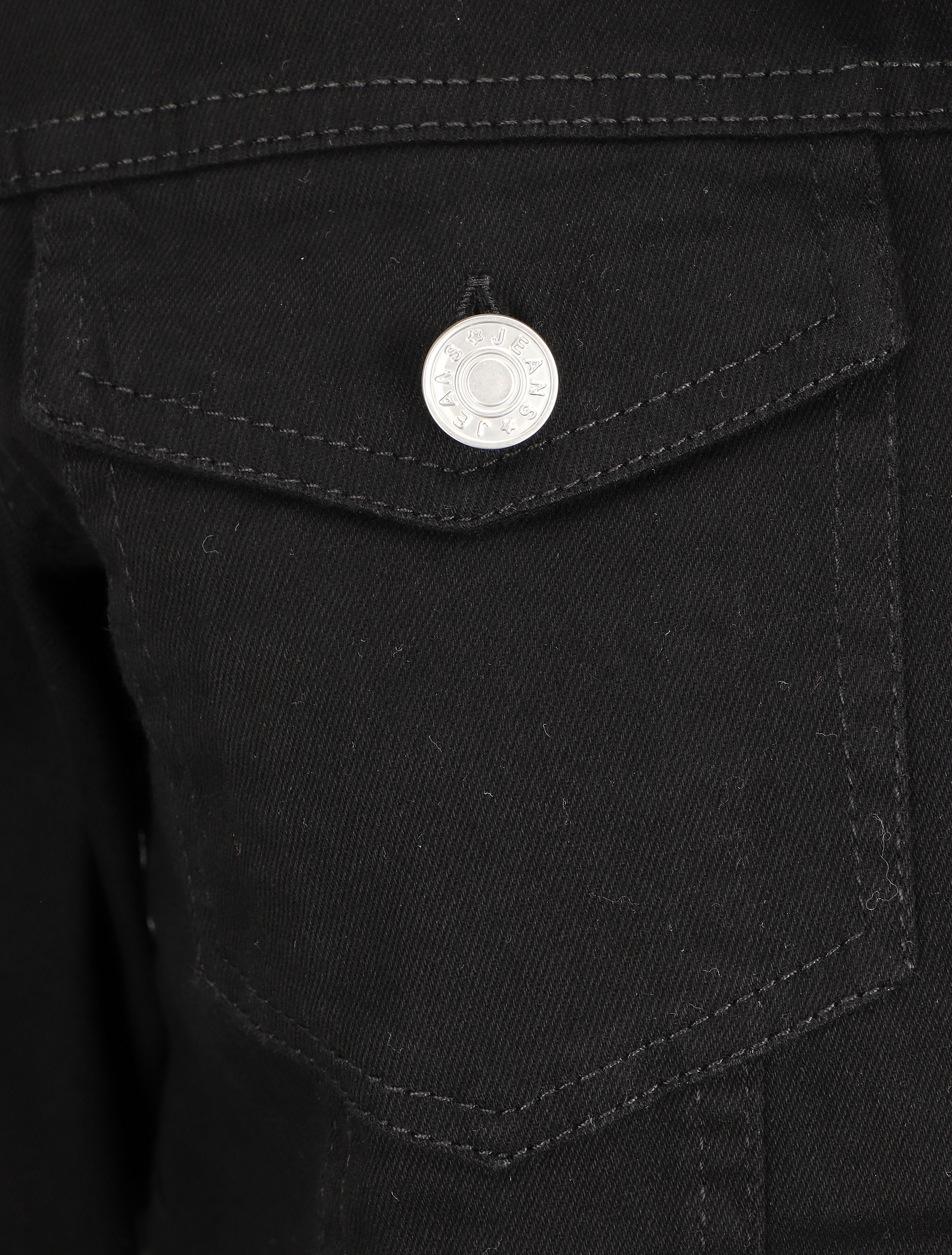Veste oversize en jean basique - Noir - 3