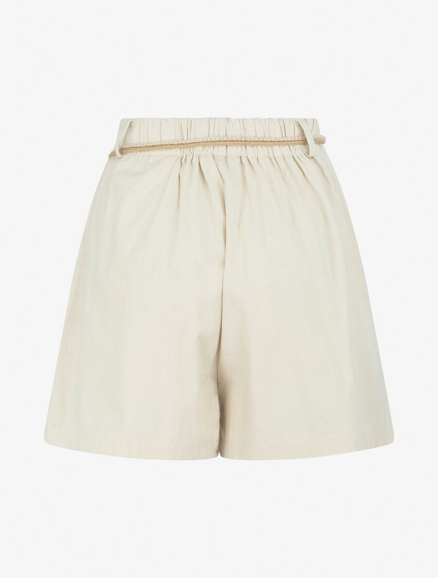 Short fluide à taille élastiquée - Écru - 2