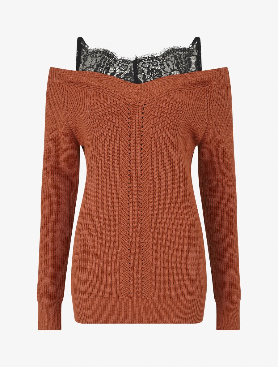 Pull col bardot et débardeur trompe l&