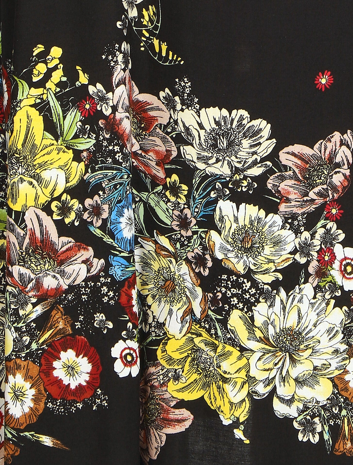 Robe imprimé floral à fines bretelles - Noir - 3
