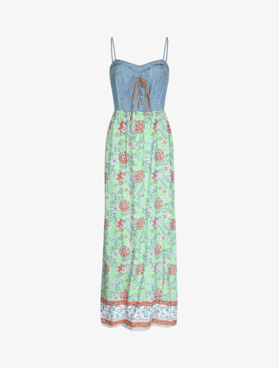 Robe Fantaisie Grise Bi-matière Modèle Jody Taille 1 - Marque 2026, Occasion Très Bon état