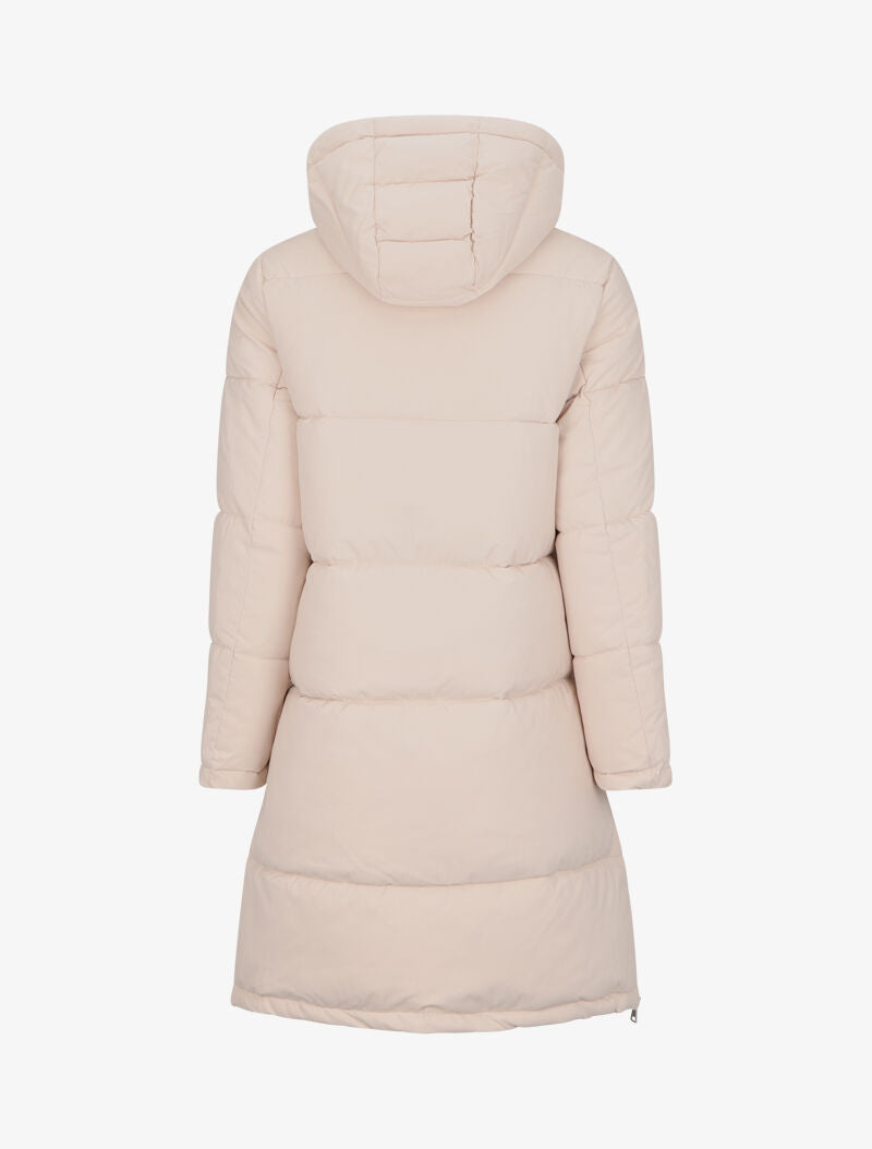 Doudoune mi-longue à capuche - Beige - 2