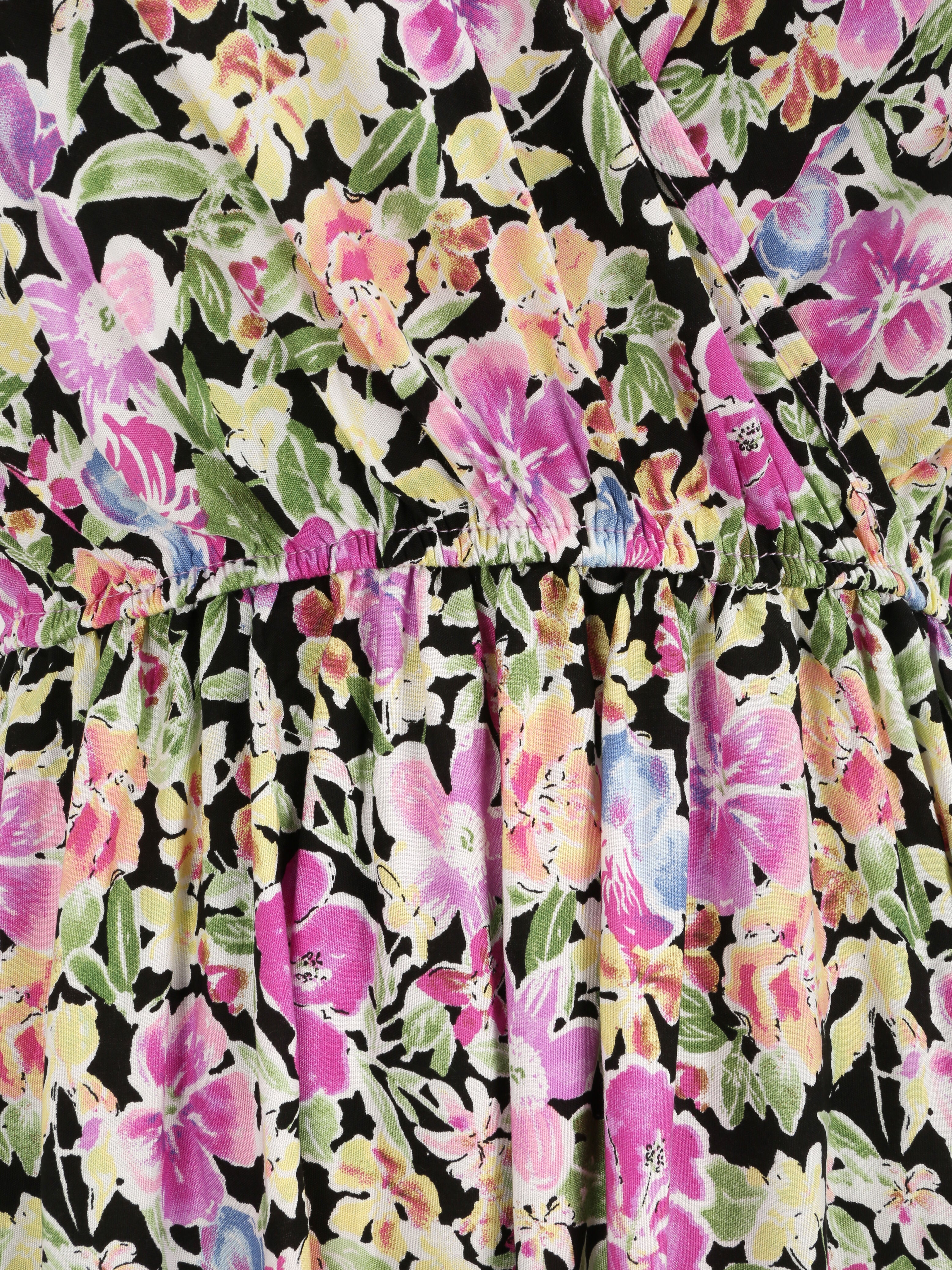 Robe longue à imprimé roses - Parme - 3