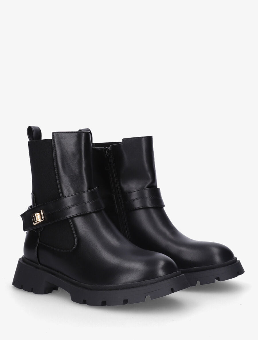 Bottines élastiquées et à scratch - Noir - 4