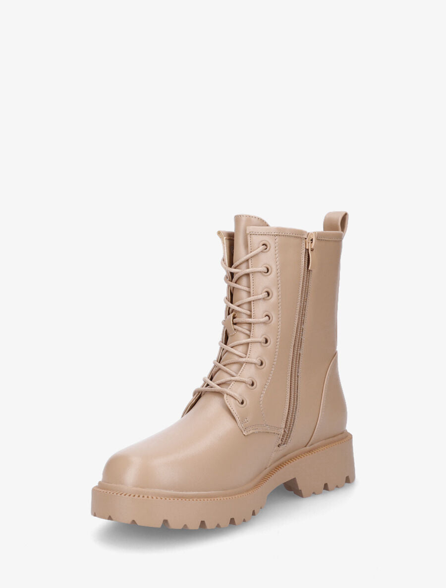 Bottines basiques en simili - Beige foncé - 3