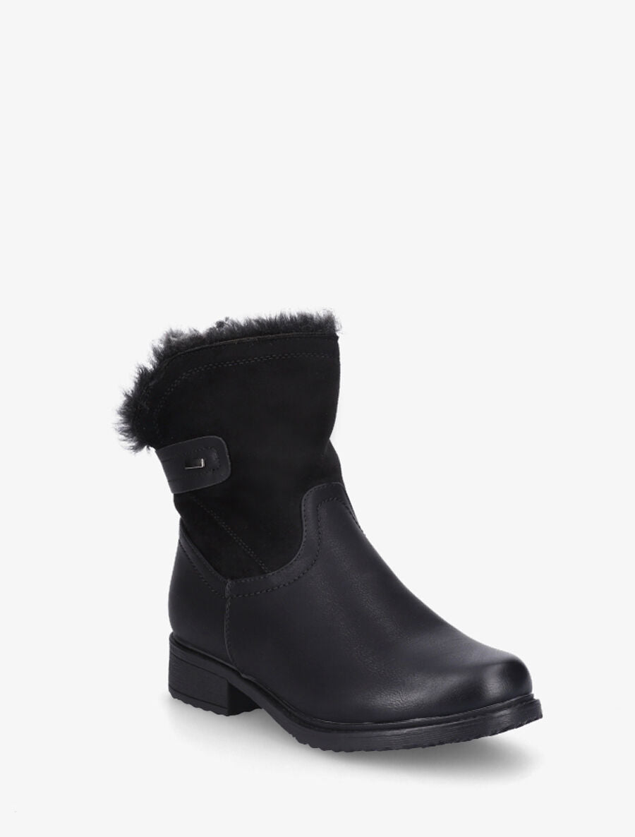 Bottines unies fourrées - Noir - 2