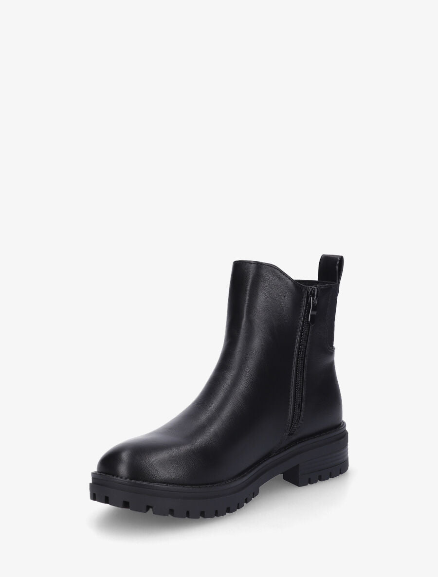 Bottines élastiquées unies - Noir - 3