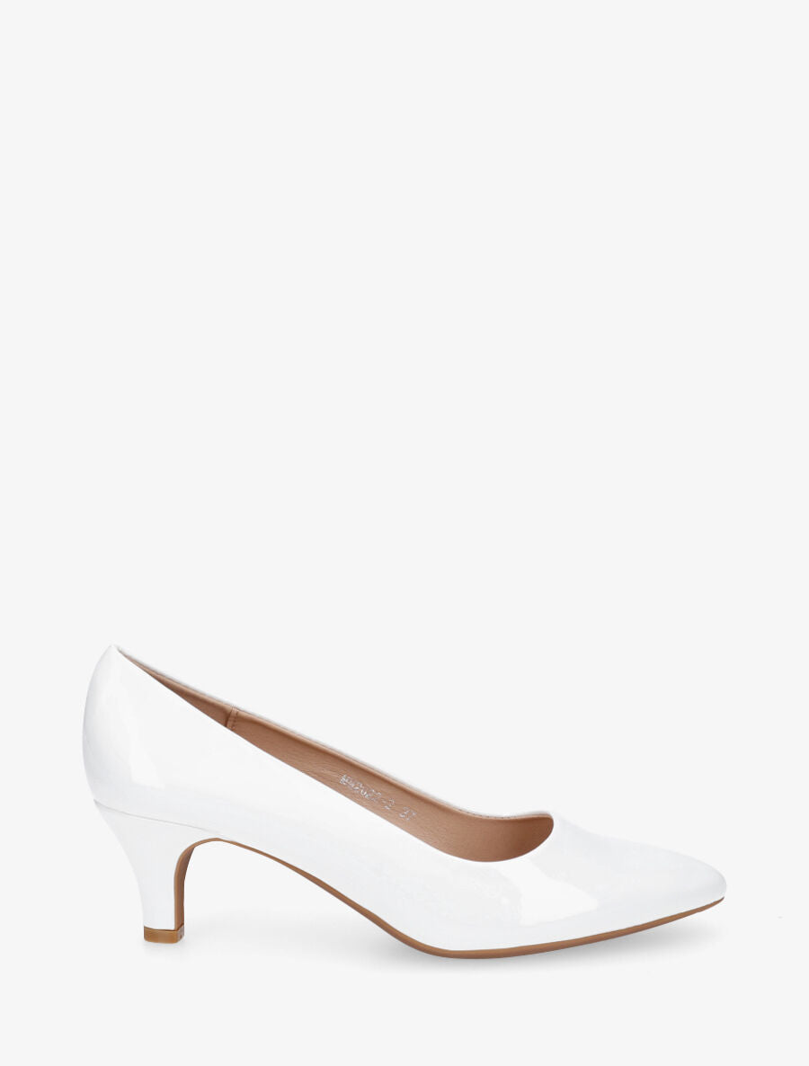 Escarpins vernis unis - Blanc - 1