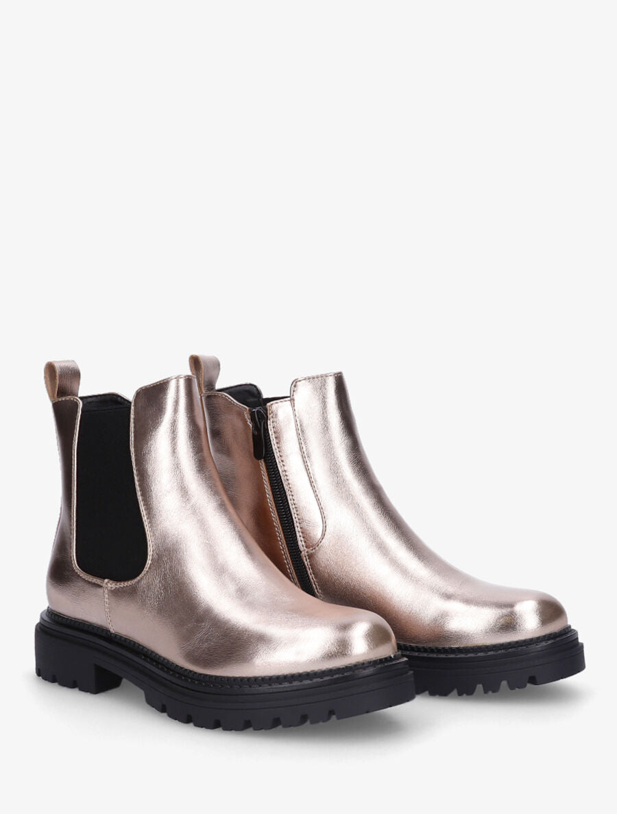 Low boots en simili - Or - 4