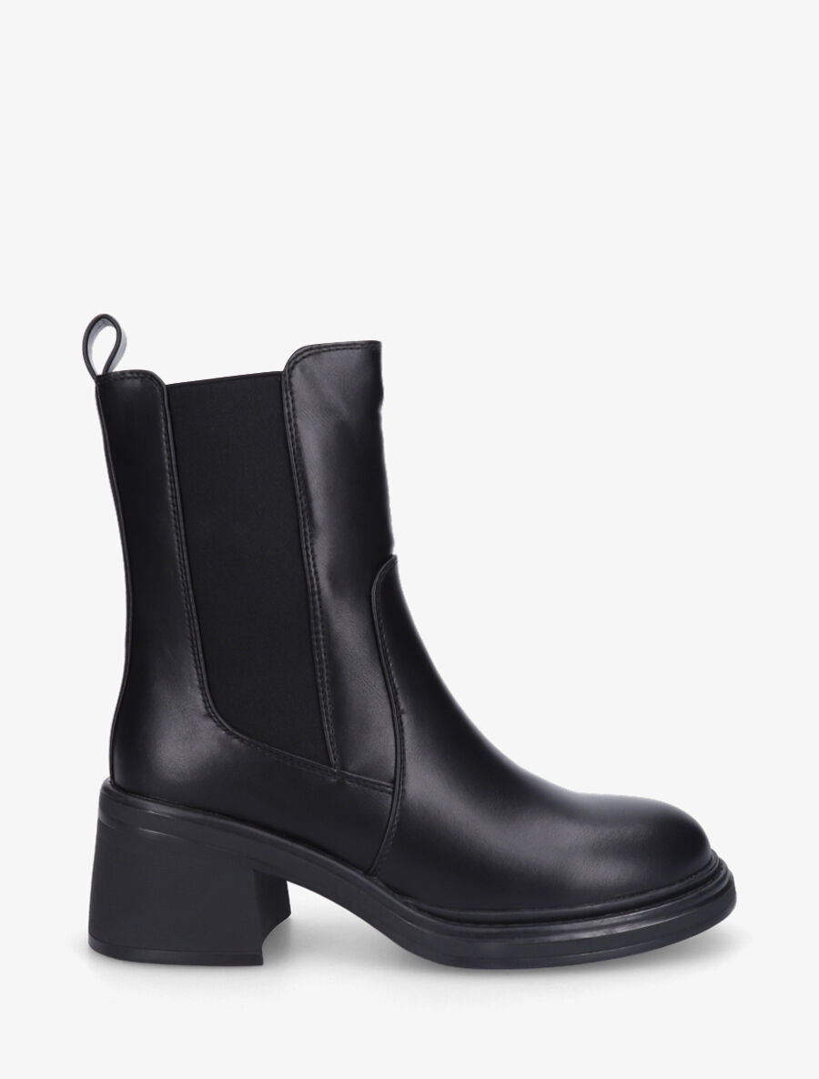 Bottines élastiquées à talon - Noir - 5
