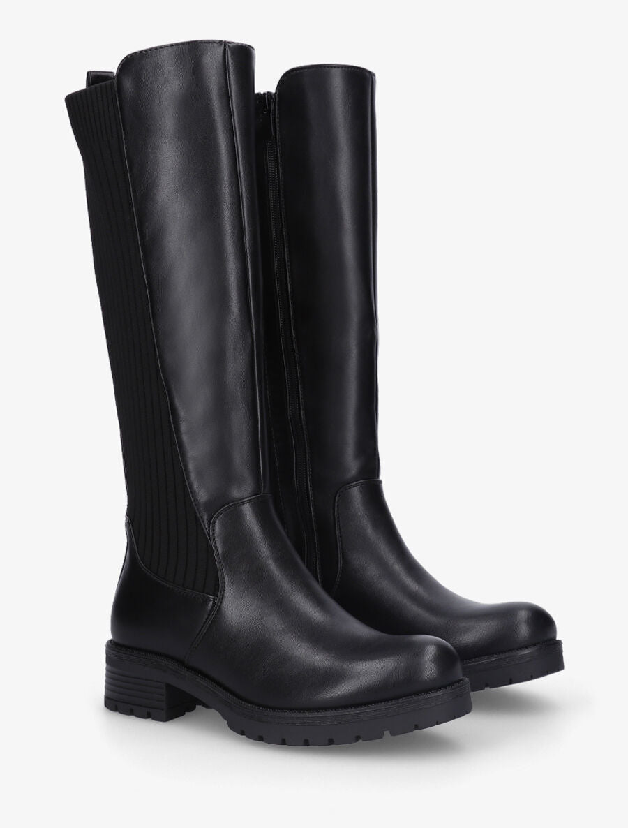 Bottes unies bi-matière - Noir - 4