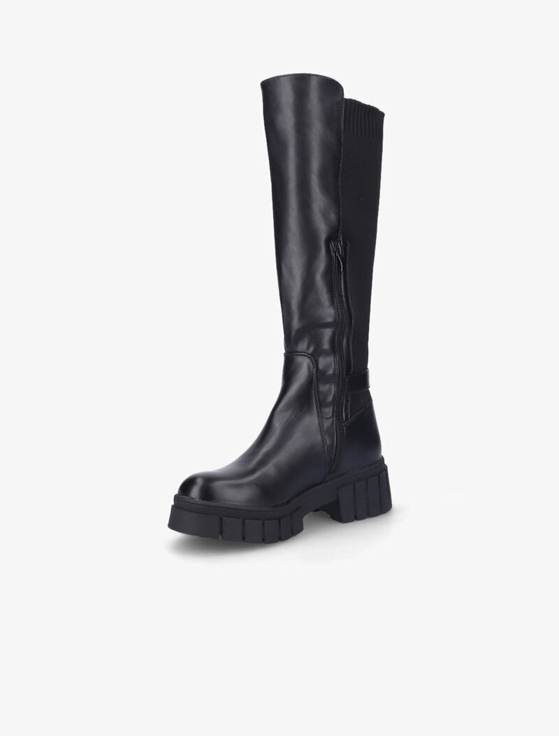 Bottes bi-matière à semelle striée - Noir - 4