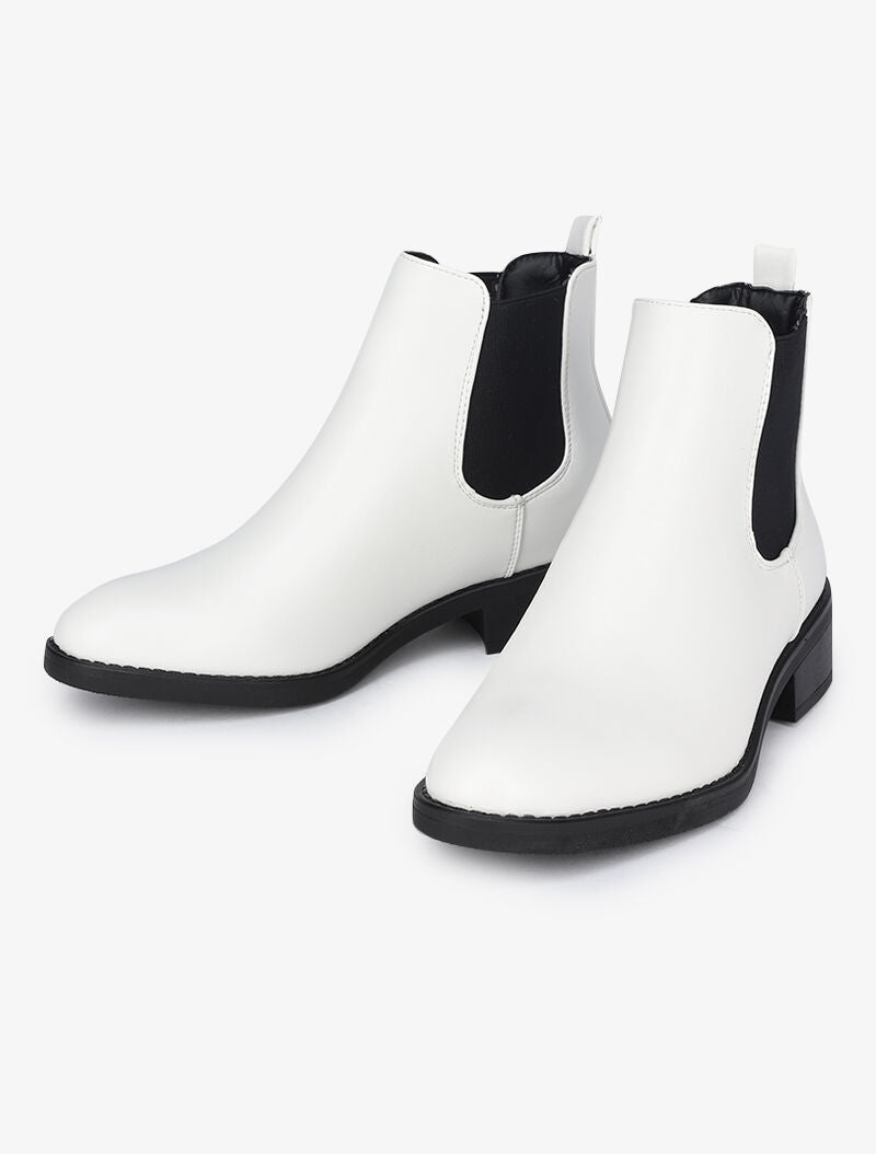 Chelsea boots unies - Blanc - 1