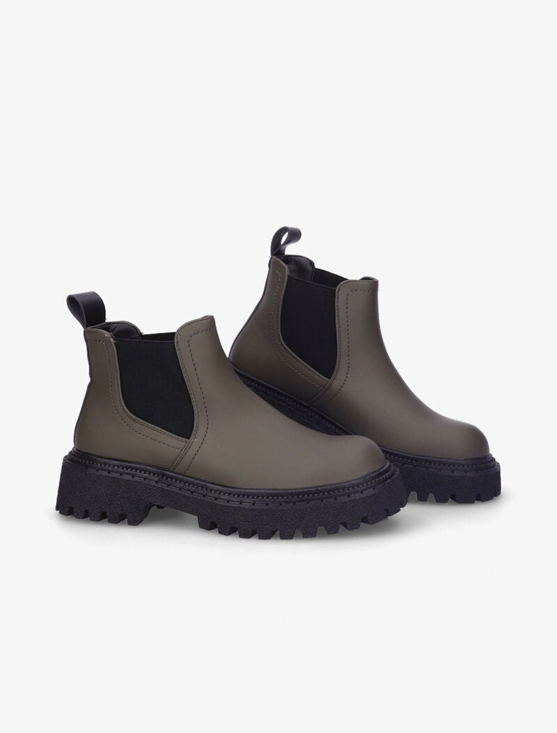 Chelsea boots à semelles texturées et crantées - Gris - 4